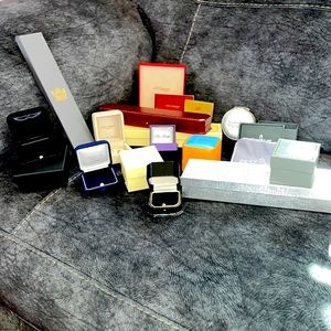 Lot of  13 Various Jewelry Cases from Luxury Jewelers